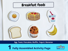 Load image into Gallery viewer, Breakfast foods matching activity
