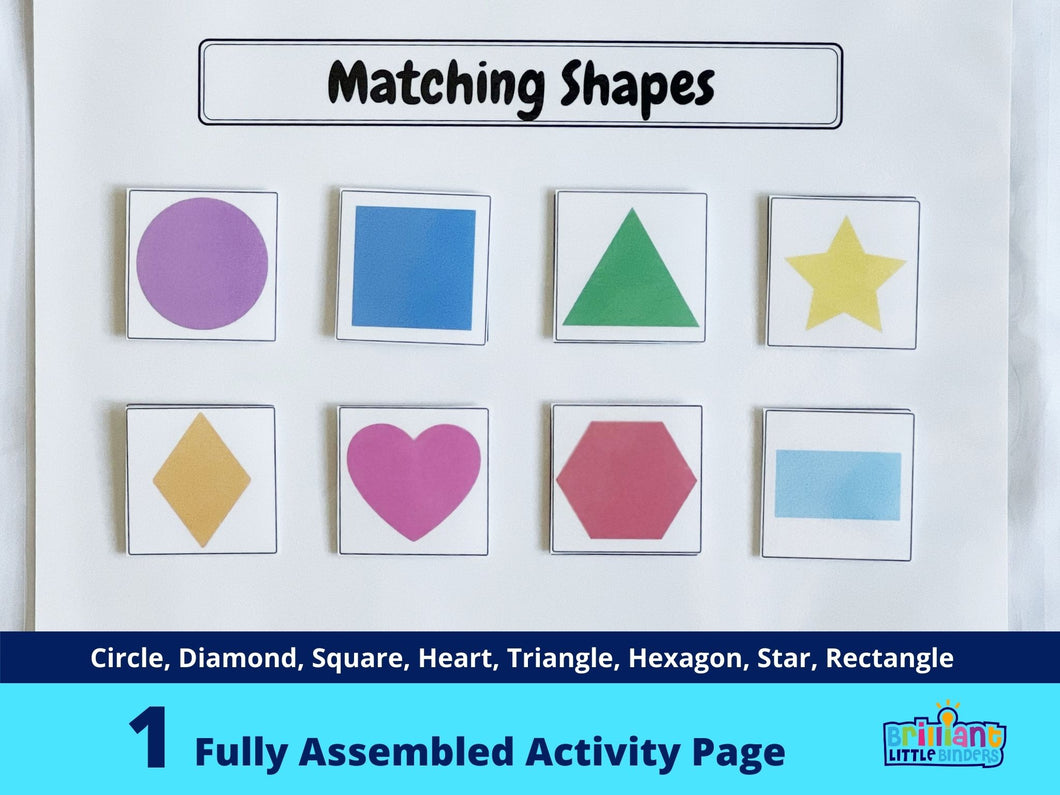Matching shapes activity