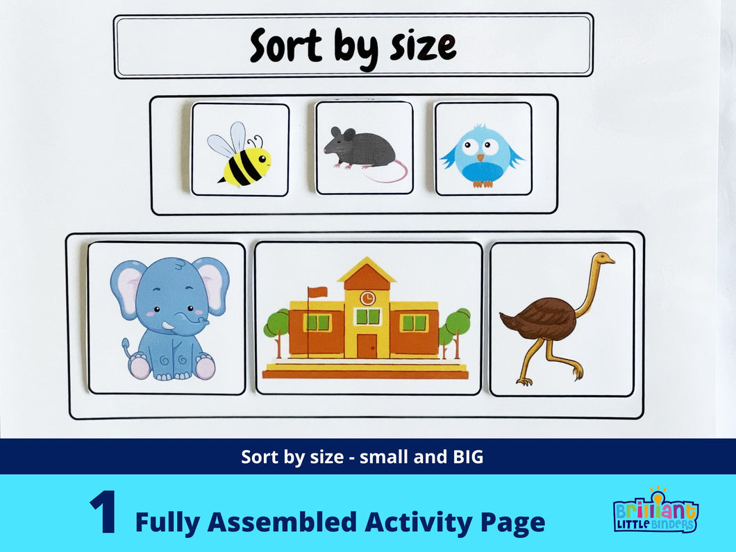 Sort by size activity