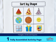 Load image into Gallery viewer, Sort by shape activity

