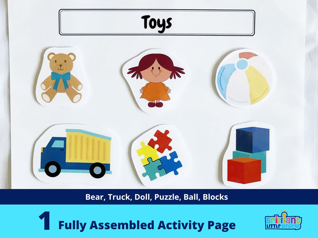 Toys matching activity